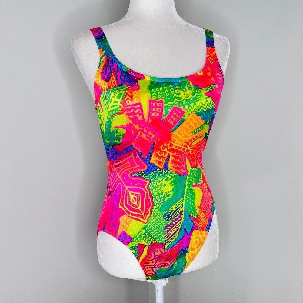 Vintage 90s Pacific Connections One Piece Swim Suit XS